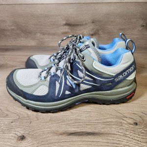 SALOMON Ellipse 2 Aero Titanium Blue 379206 Hiking Shoes Womens Size 9.5